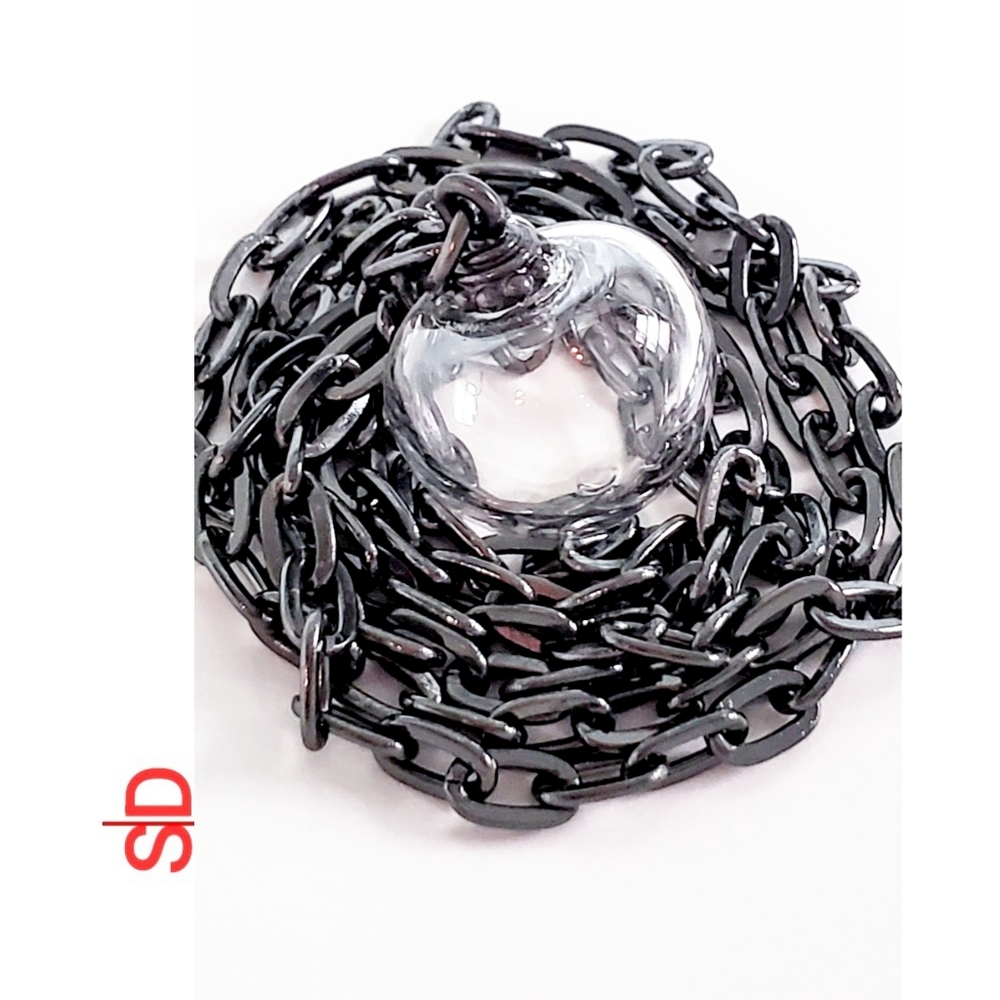 Handblown glass pendant necklace